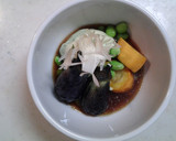 夏野菜の揚げ浸し添え寄せ豆腐作り方5写真