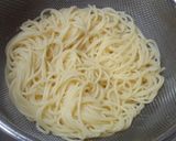 桃とサーモンの冷製パスタ♪作り方1写真