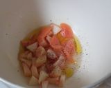 桃とサーモンの冷製パスタ♪作り方4写真