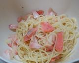 桃とサーモンの冷製パスタ♪作り方6写真