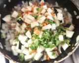 フライパンで作る！ひき肉と野菜のカレー作り方4写真