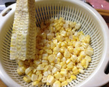 とうもろこしとえんどうのバター炒め作り方1写真