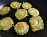 海老詰めゴーヤの玉子焼き作り方9写真