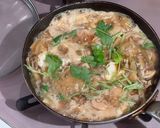 【簡単黄金比】ふわとろ親子丼♡きのこ入り作り方5写真
