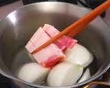 新玉ねぎカレースープとチーズおにぎり作り方3写真