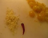 黄色トマトのぺペロンチーノ作り方1写真