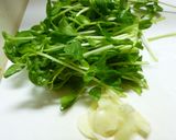 豆苗ときのこのシンプルパスタ作り方1写真