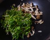 豆苗ときのこのシンプルパスタ作り方4写真