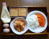 ✿子供も大好き❤厚揚げマヨキムチ✿作り方1写真