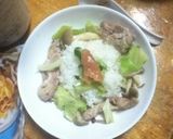 簡単キノコの野菜炒め丼作り方5写真