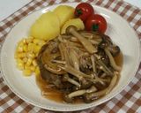 れんこんハンバーグ♪きのこあんかけ作り方9写真