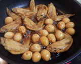 手羽先とうずらの卵の醤油煮作り方6写真