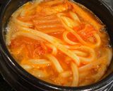 キムチ鍋うどん（김치뚝배기우동）。作り方2写真