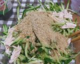 超簡単☆キュウリとササミのゴマポン酢あえ作り方3写真