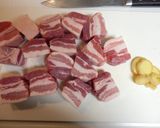 豚ばら肉とうずらの卵の甘辛煮作り方1写真