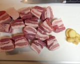 豚ばら肉とうずらの卵の甘辛煮作り方1写真