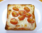 ランチに♡プチトマトWチーズピザトースト作り方3写真