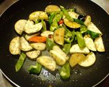 鉄板！豚ナスピーマンの辛味噌炒め丼作り方3写真