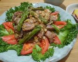 砂肝としし唐のねぎソース炒め作り方6写真