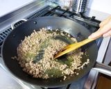 トマトとひき肉のポパイ炒め作り方2写真