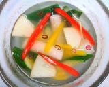 汁ごと味わう☆大根と梨の水キムチ作り方10写真