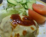夏野菜たっぷり☆チーズハンバーグ作り方6写真