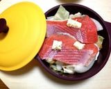 シリコンスチーマー鮭の野菜蒸し(麺つゆ)作り方3写真