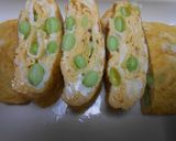 フライパンで枝豆入り卵焼き・トマト添え作り方9写真