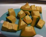 簡単♬カボチャと油揚げの10分煮！作り方1写真