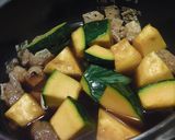 簡単♬カボチャと油揚げの10分煮！作り方3写真