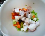 タコとセロリの地中海風サラダ作り方1写真