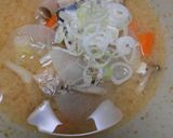 さばの水煮缶と大根と人参であら汁風味噌汁作り方12写真