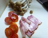 きのことベーコンのミルクリゾット風作り方1写真
