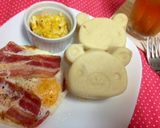 レンジで　ベーコンエッグ作り方3写真