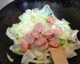 味覇で海老とキャベツの卵炒め作り方7写真