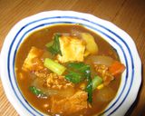小松菜と厚揚げを+したカレー作り方3写真