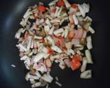 イクラとしめじの炒めご飯・バター醤油味作り方10写真