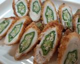 鶏むね肉でお安く!オクラ巻きフライ♪作り方6写真