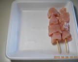 簡単♪　練り梅で焼き鳥作り方3写真
