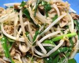 豚コマ肉とニラもやしの炒め物作り方5写真