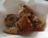 パリ鶏肉の甘酢ダレ丼作り方3写真