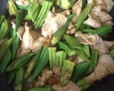 豚とオクラの照焼き丼作り方4写真