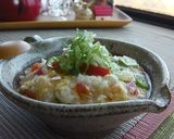 トマトとオクラと卵の優しいお味の雑炊❤作り方6写真