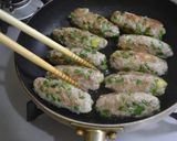 豚ひき肉とセロリの焼きソーセージ風作り方6写真