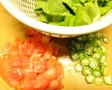 青梗菜とトマトの中華風スープ作り方1写真