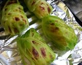 明太子ご飯の焼きロールキャベツ作り方6写真