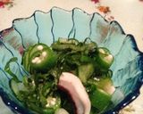 たこ、きゅうり、おくらの酢の物作り方4写真