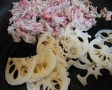 豚薄切り肉とレンコンの大葉コンソメ風味作り方5写真