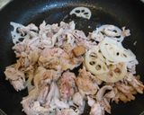 豚薄切り肉とレンコンの大葉コンソメ風味作り方6写真