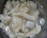 鶏肉の湯びき、モロヘイヤと梅肉和え作り方3写真